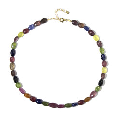 Fancy Sapphire Silver Necklace