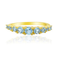 Swiss Blue Topaz Silver Ring