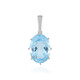 Sky Blue Topaz Silver Pendant