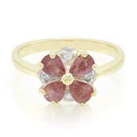 10K Unheated Padparadscha Sapphire Gold Ring