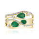14K AAA Zambian Emerald Gold Ring (CIRARI)