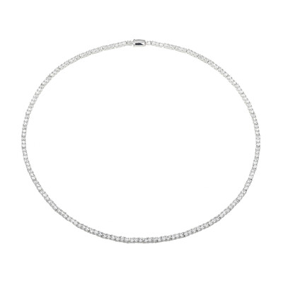 White Topaz Silver Necklace (Adela Silber)
