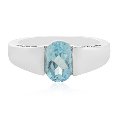 Sky Blue Topaz Silver Ring