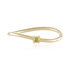 18K SI2 Yellow Diamond Gold Ring