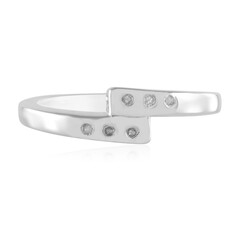 I2 (I) Diamond Silver Ring