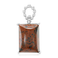 Mahogany Obsidian Silver Pendant