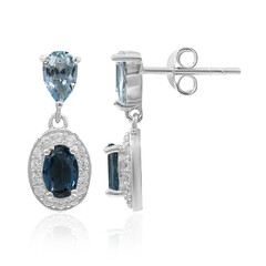 London Blue Topaz Silver Earrings