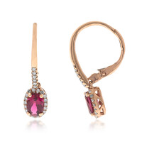 10K Rubellite Gold Earrings