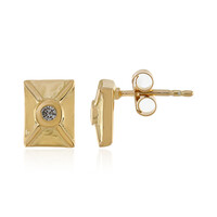 I3 Champagne Diamond Silver Earrings