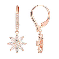 White Topaz Silver Earrings