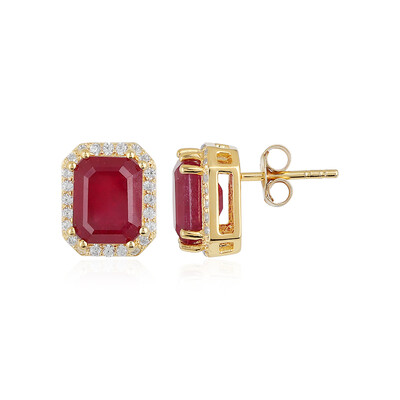 Madagascar Ruby Silver Earrings