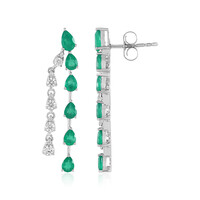 Green Onyx Silver Earrings