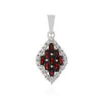 Indian Garnet Silver Pendant