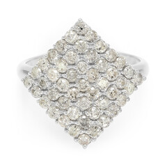 Chocolate Diamond Silver Ring