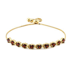 Garnet Silver Bracelet