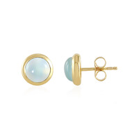 Blue Chalcedony Silver Earrings