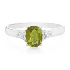 Cuprian Tourmaline Silver Ring