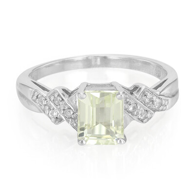 Canary Kunzite Silver Ring