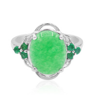 Green Agate Silver Ring