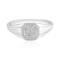 I2 (I) Diamond Silver Ring