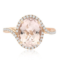 14K AAA Morganite Gold Ring (AMAYANI)