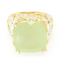 Prehnite Silver Ring