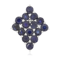 Blue Sapphire Silver Pendant