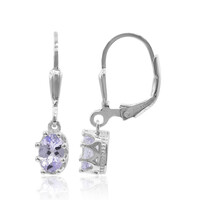Tanzanite Silver Earrings