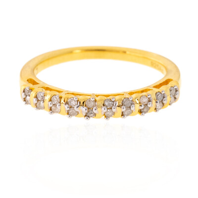 I2 (I) Diamond Silver Ring