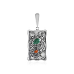 Malachite Silver Pendant (Desert Chic)