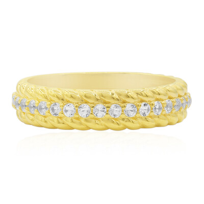 White Topaz Silver Ring