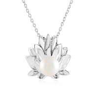 White Freshwater Pearl Silver Necklace (de Melo)