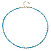 Neon Blue Apatite Silver Necklace