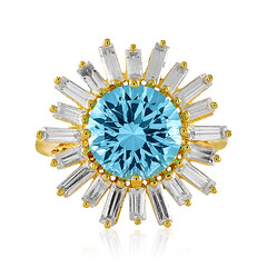 Sky Blue Topaz Silver Ring