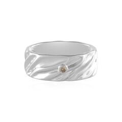 I2 Champagne Diamond Silver Ring (de Melo)