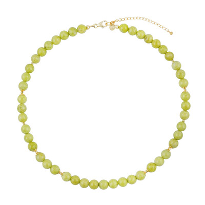 Pistachio Opal Silver Necklace