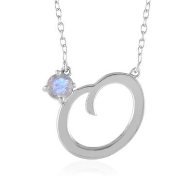 Rainbow Moonstone Silver Necklace