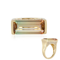 14K Bi Colour Tourmaline Gold Ring (de Melo)