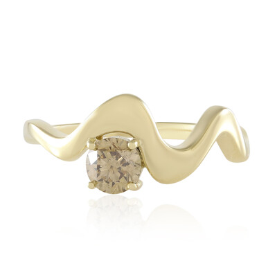 9K I2 Champagne Diamond Gold Ring (de Melo)