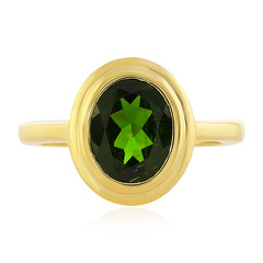 Russian Diopside Silver Ring