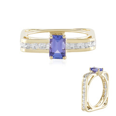 9K AAA Tanzanite Gold Ring (de Melo)