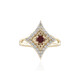 9K Noble Red Spinel Gold Ring