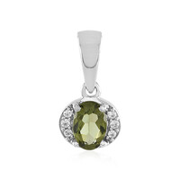 Moldavite Silver Pendant