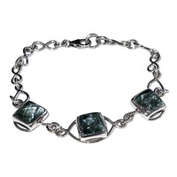 Seraphinite Silver Bracelet