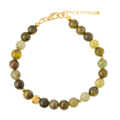 Grossular Garnet Silver Bracelet