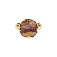 Lace Agate Silver Ring