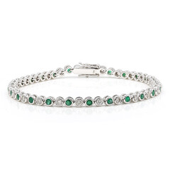 18K AAA Zambian Emerald Gold Bracelet (Estée Collection)