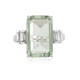 Green Amethyst Silver Ring