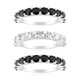 Black Spinel Silver Ring