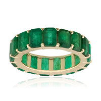 9K Zambian Emerald Gold Ring